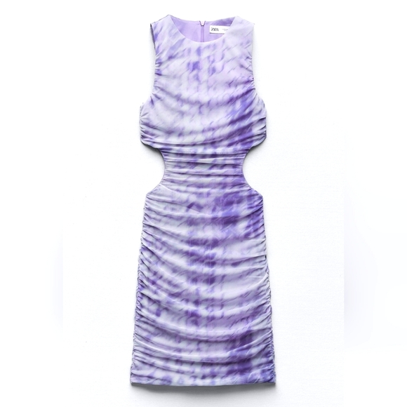 New With Tags - Cut Out Printed Dress - Picture 1 of 5